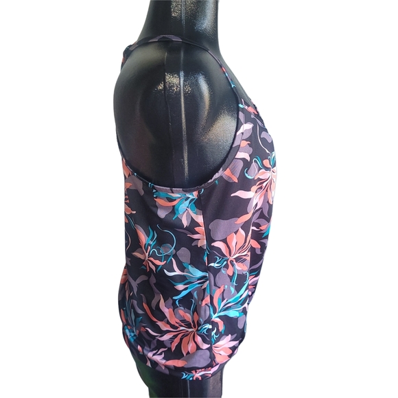 Eclipse Floral Print Racerback Tank Top M - Picture 3 of 5